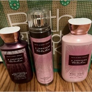 Bath & Body Works A Thousand Wishes mist , lotion and bath wash/ gel. New